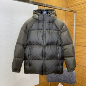 LV Classic Monogram Hooded Down Jacket 2