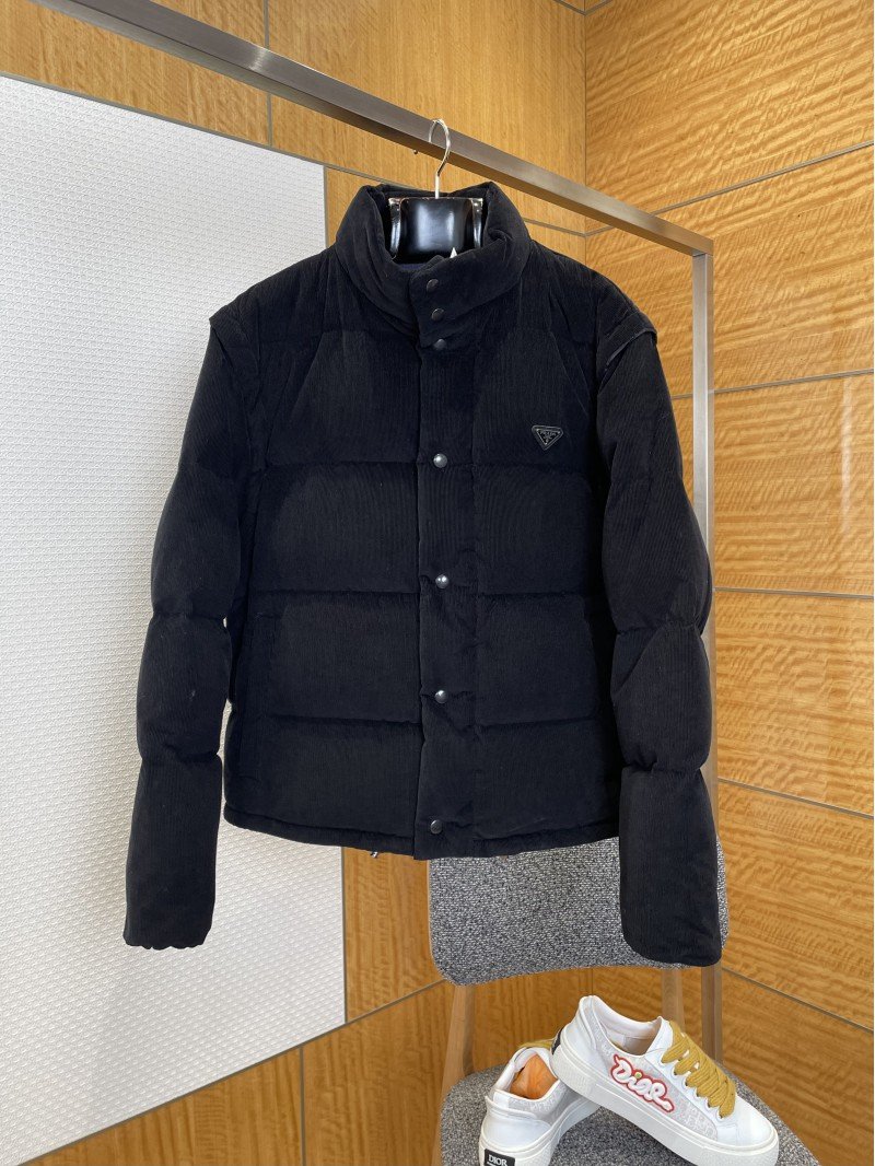 wsxc1767920801351_0.jpg Prada letter printed badge long sleeve down jacket 2 - 图片 1