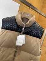 BOTTEGA VENETA Splicing genuine leather woven down vest 1 - 图片 3