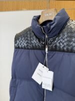 BOTTEGA VENETA Splicing genuine leather woven down vest 2 - 图片 4