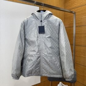 LV All-over Print Zip-up Down Jacket 1