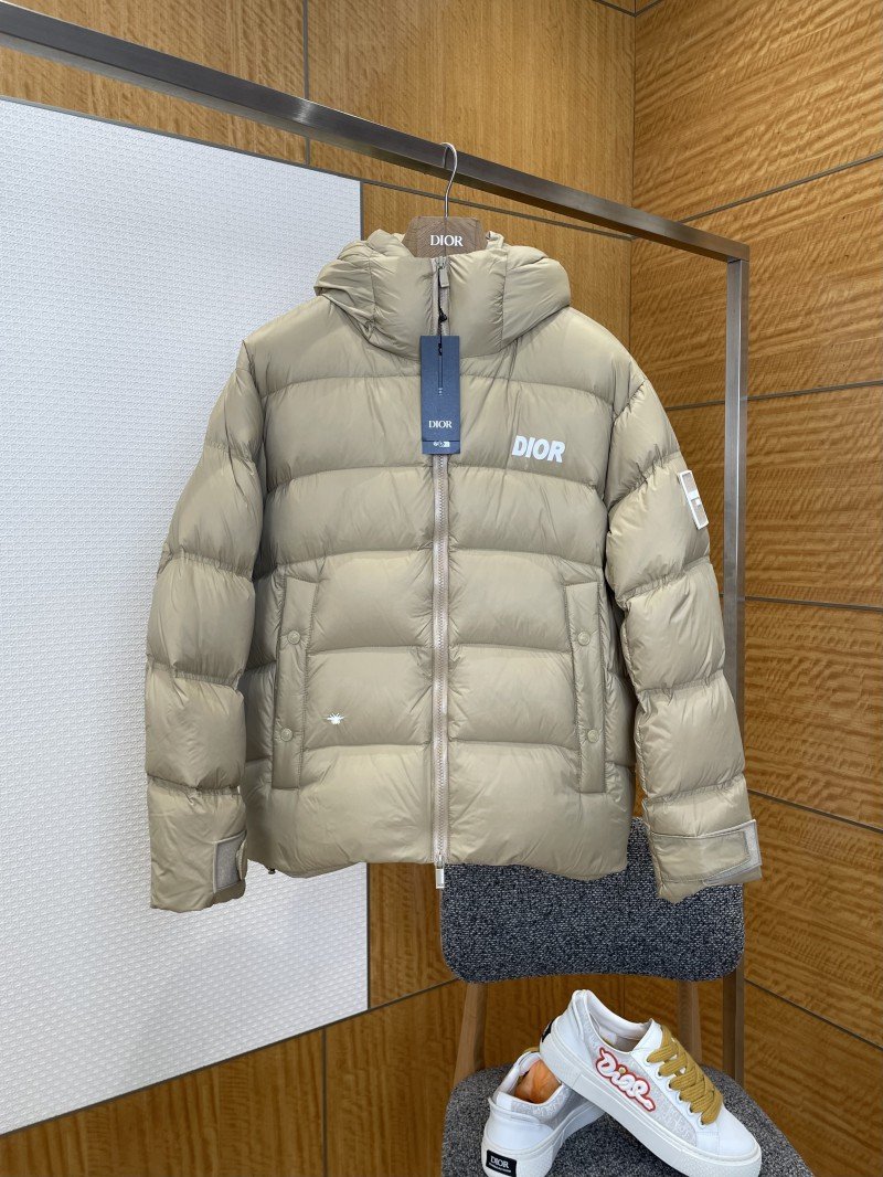 wsxc1768013260397_0.jpg Dior Letter Print Stand Collar Hooded Quilted Down Jacket 2 - 图片 1