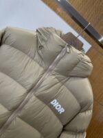 Dior Letter Print Stand Collar Hooded Quilted Down Jacket 2 - 图片 3