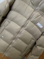 Dior Letter Print Stand Collar Hooded Quilted Down Jacket 2 - 图片 4