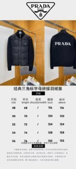 Prada Enamel Triangle Logo Letter Embroidered Down Jacket 1 - 图片 10