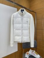 Prada Enamel Triangle Logo Letter Embroidered Down Jacket 2