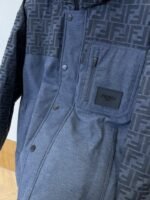 Fendi Double F Print Patchwork Detachable Hood Down Jacket 1 - 图片 5