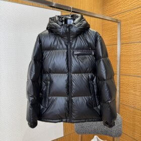 Prada Classic Triangle Logo Stand Collar Down Jacket 1