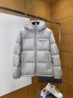 Prada Classic Triangle Logo Stand Collar Down Jacket 2