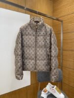 LV Monogram All-Over Print Stand Collar Down Jacket