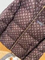 LV All-Over Print Zipper Stand Collar Down Jacket - 图片 4