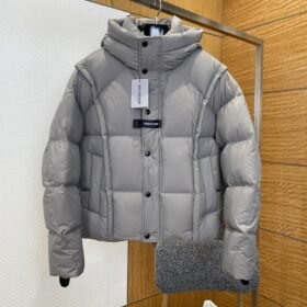 Balenciaga Patchwork Hooded Down Jacket 1