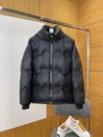 LV Embossed Print Hooded Down Jacket 1