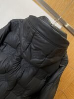 LV Embossed Print Hooded Down Jacket 1 - 图片 6