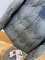 LV Embossed Print Hooded Down Jacket 2 - 图片 4