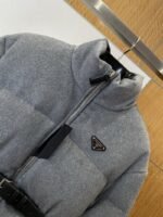 Prada Waist-Defining Belted Stand-Up Collar Down Jacket 2 - 图片 3