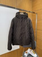 Fendi Striped Reversible All-Over Print Hooded Down Jacket  1 - 图片 3
