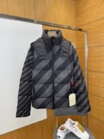 Fendi Striped Reversible All-Over Print Hooded Down Jacket 2