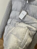 Dior All-Over Jacquard Patchwork Baseball Collar Down Jacket 2 - 图片 5