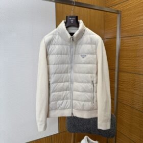 Prada Metal Triangle Patchwork Down Jacket 2