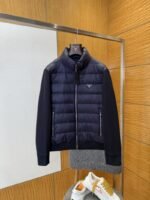 Prada Metal Triangle Patchwork Down Jacket 3