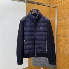 Prada Metal Triangle Patchwork Down Jacket 3
