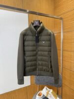 Prada Metal Triangle Patchwork Down Jacket 4