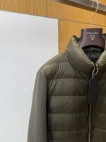 Prada Metal Triangle Patchwork Down Jacket 4 - 图片 4