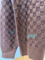 LV Animal Embroidered Checkered Crewneck Sweater - 图片 5