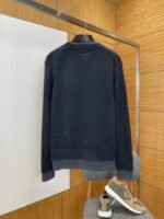 Prada Letter Patchwork Faux Two-Piece Knit Sweater - 图片 2