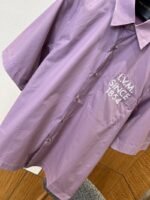 LV Monogram Embroidered Lapel Short-Sleeve Shirt - 图片 4
