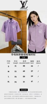 LV Monogram Embroidered Lapel Short-Sleeve Shirt - 图片 10