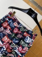 LV Emblem All-Over Print Drawstring Casual Shorts - 图片 4
