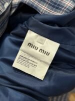 Miu Miu Checkered Lapel Single-Breasted Jacket - 图片 9