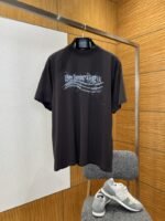 Balenciaga Plain Knit Printed Short-Sleeve T-Shirt 1