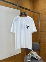 Prada Letter Pocket Crew Neck Short Sleeve T-Shirt 2