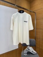 Balenciaga Embroidered Logo Crew Neck Short Sleeve T-Shirt 1