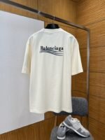 Balenciaga Embroidered Logo Crew Neck Short Sleeve T-Shirt 1 - 图片 2