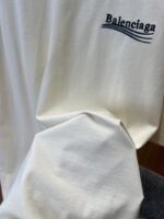 Balenciaga Embroidered Logo Crew Neck Short Sleeve T-Shirt 1 - 图片 5