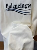 Balenciaga Embroidered Logo Crew Neck Short Sleeve T-Shirt 1 - 图片 8