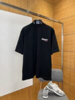 Balenciaga Embroidered Logo Crew Neck Short Sleeve T-Shirt 2