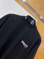 Balenciaga Embroidered Logo Crew Neck Short Sleeve T-Shirt 2 - 图片 3