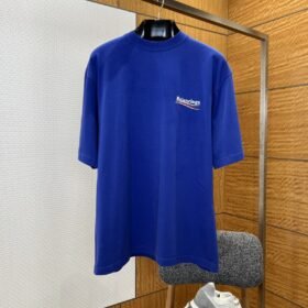 Balenciaga Embroidered Logo Crew Neck Short Sleeve T-Shirt 3