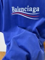 Balenciaga Embroidered Logo Crew Neck Short Sleeve T-Shirt 3 - 图片 8