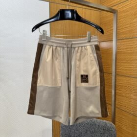 LV Patchwork Wide-Leg Casual Shorts