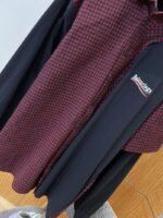 Balenciaga Embroidered Patchwork Plaid Collared Shirt - 图片 4