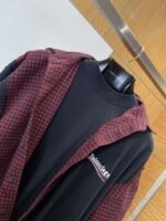 Balenciaga Embroidered Patchwork Plaid Collared Shirt - 图片 5