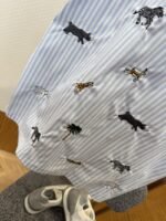 LV Animal Embroidered Striped Short-Sleeve Shirt - 图片 6