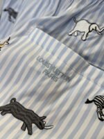 LV Animal Embroidered Striped Shorts - 图片 9