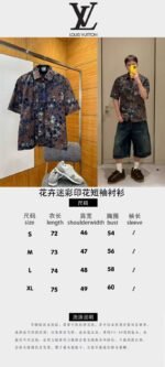 LV Floral Camouflage Print Short-Sleeve Shirt - 图片 10